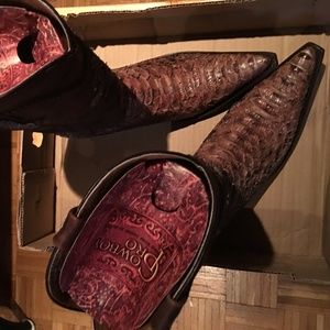 Western Snake Skin Cowboy Boots